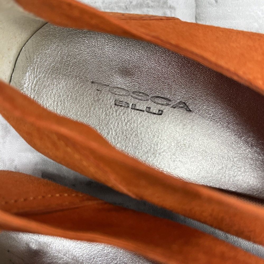 Tosca Blu Women's Size 37/ US 6.5 Orange Suede Flat Lace Up Loafer Oxfords - Picture 7 of 12
